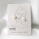 Auskarai "Balta ramunė_mini" - MUNÉ