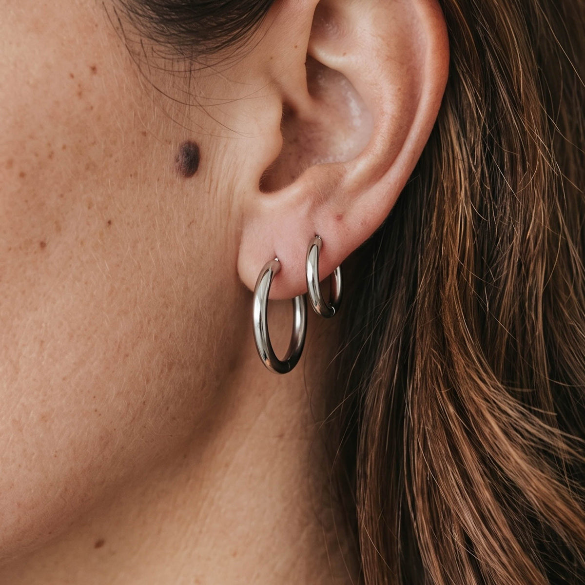 Auskarai "Essential Hoops" - MUNÉ
