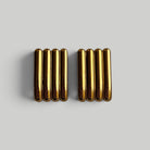 Auskarai „Golden Fluted Panels“ - MUNÉ