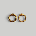 Auskarai „Golden Wavy Circles“ - MUNÉ