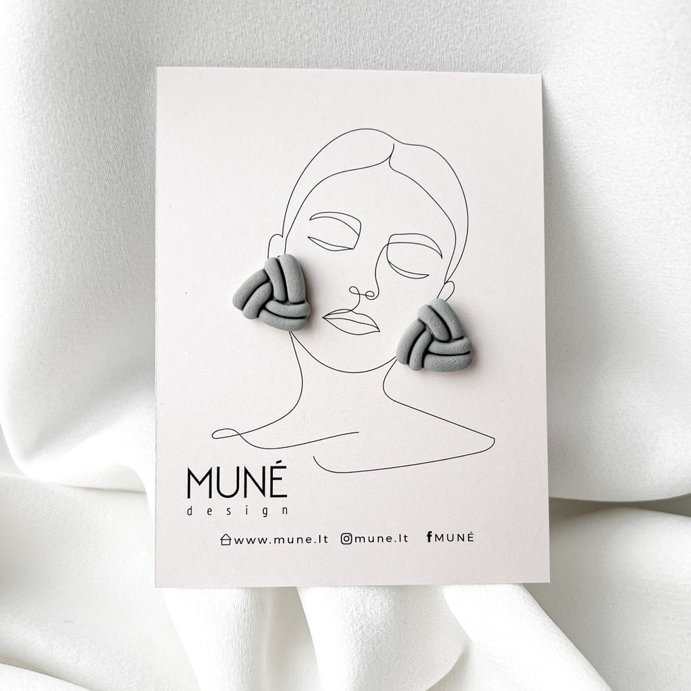 Auskarai | Sea shell_grey - MUNÉ