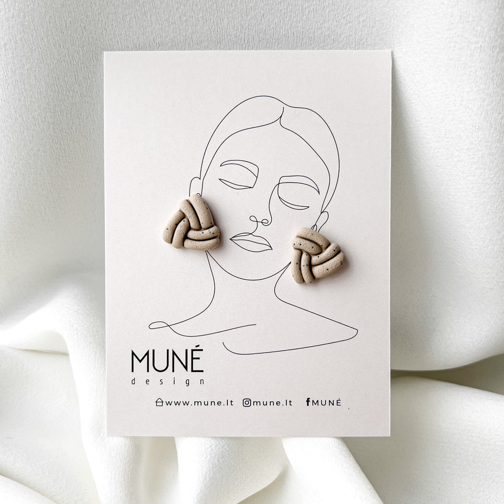 Auskarai | Sea shell_sand - MUNÉ