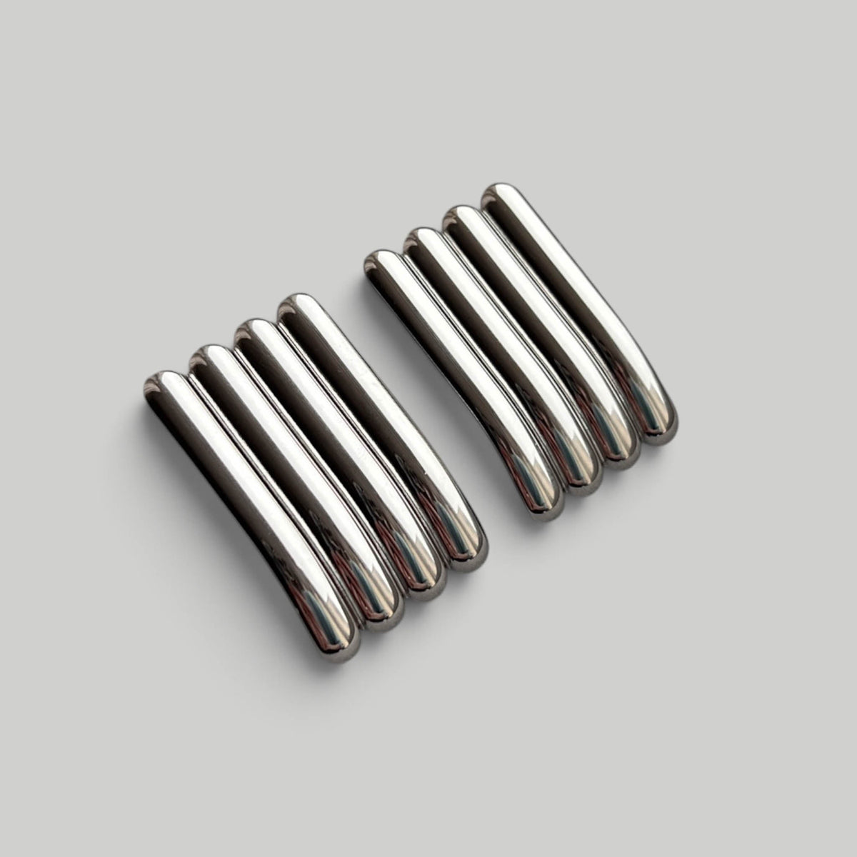 Auskarai „Silver Fluted Panels“ - MUNÉ