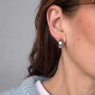 Auskarai „Silver Fold Hoops“ - MUNÉ