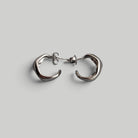 Auskarai „Silver Fold Hoops“ - MUNÉ