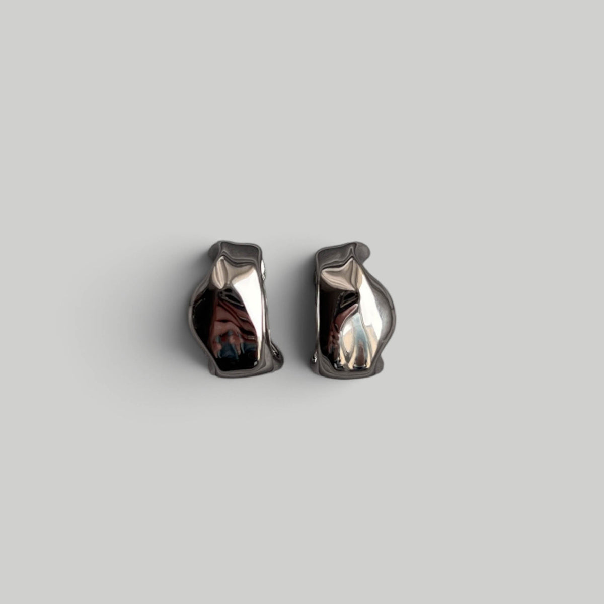 Auskarai „Silver Fold Hoops“ - MUNÉ