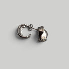 Auskarai „Silver Fold Hoops“ - MUNÉ
