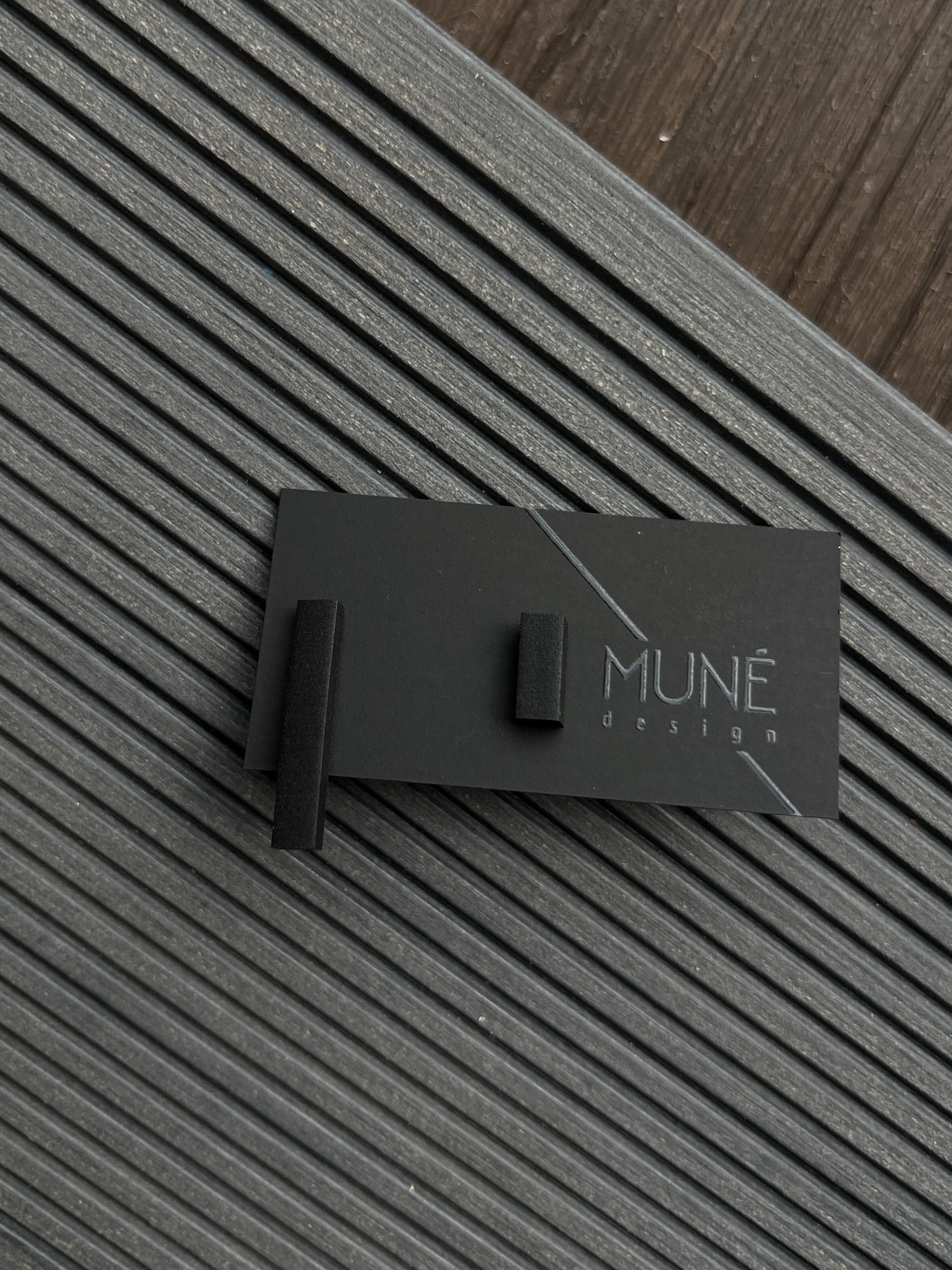 Geometriniai auskarai - PSK_ma_black - MUNÉ