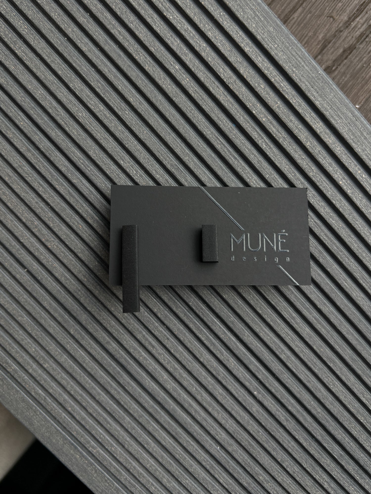 Geometriniai auskarai - PSK_ma_black - MUNÉ