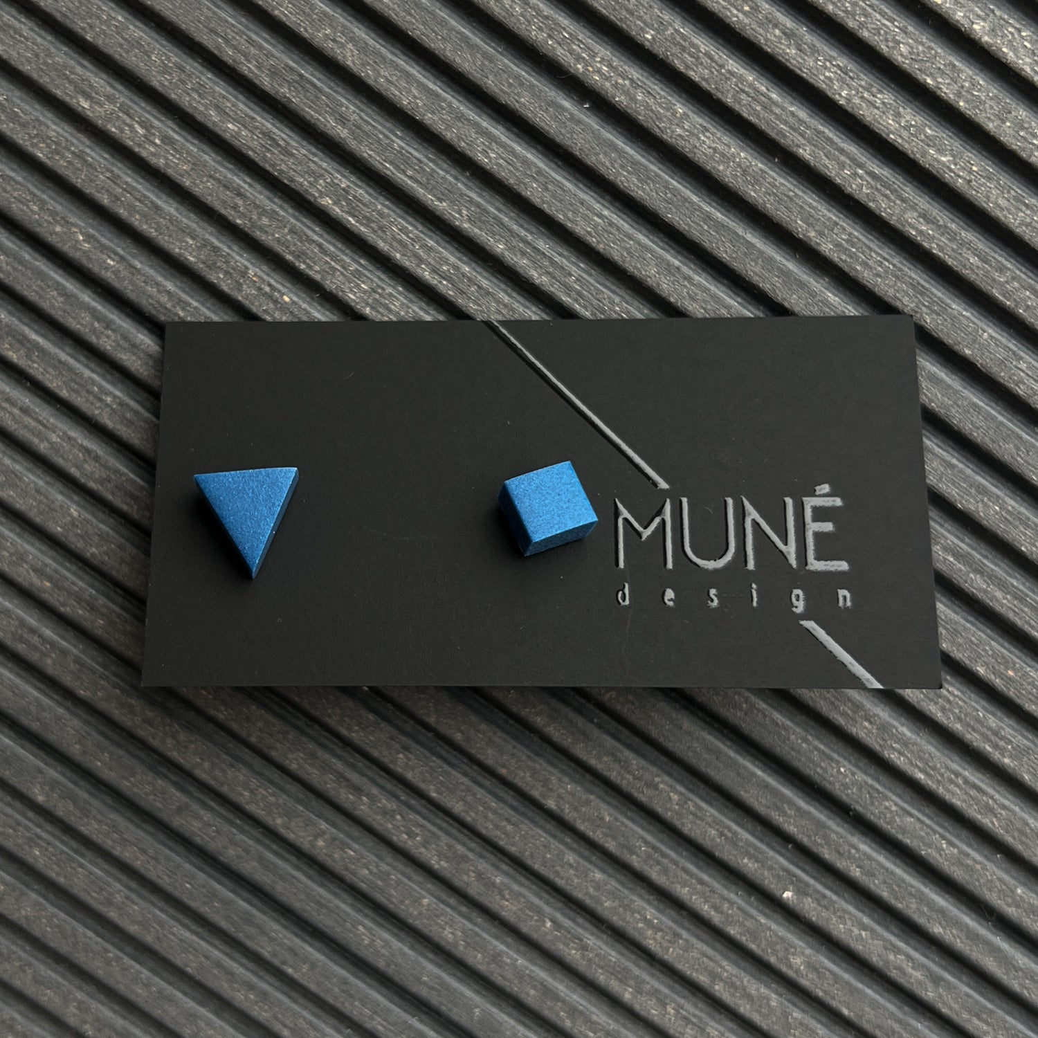 Maži įveriami auskarai TK_Blue - MUNÉ