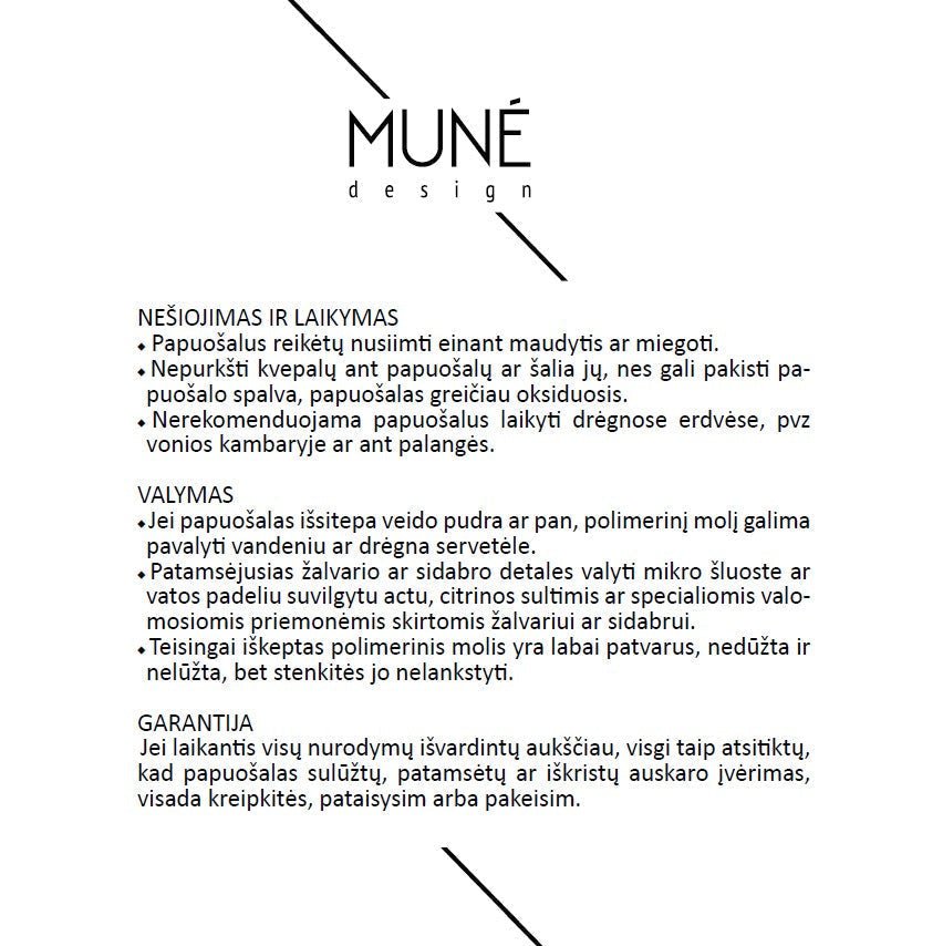 Maži įveriami auskarai TK_Blue - MUNÉ