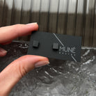 Maži veriamieji auskarai KK_Black - MUNÉ
