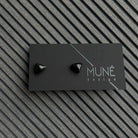 Maži veriamieji auskarai Triangles_Black - MUNÉ