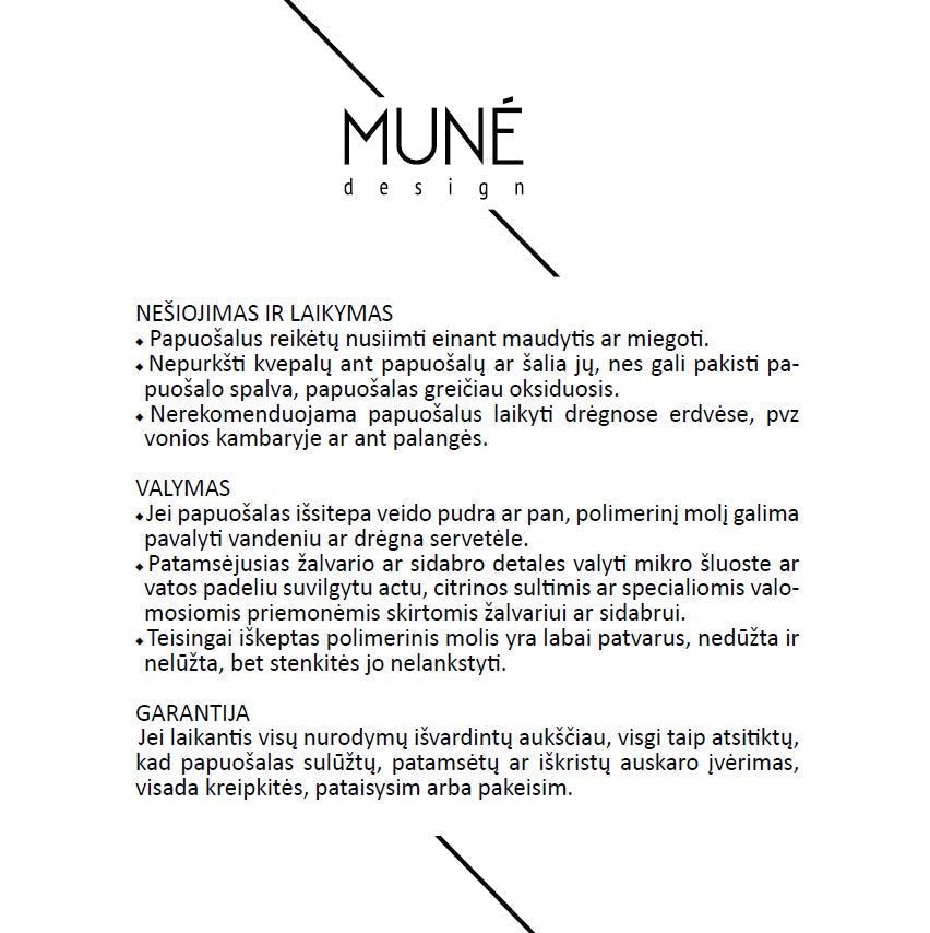 Maži veriamieji auskarai Triangles_Black - MUNÉ