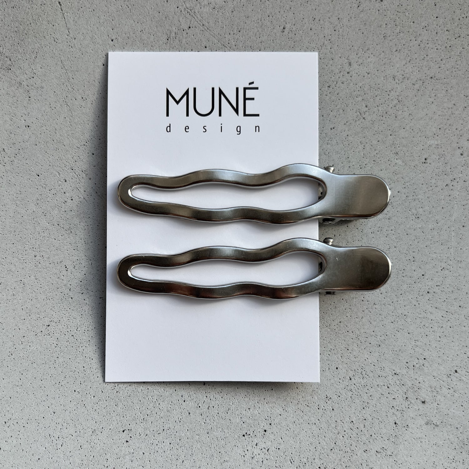 Metalinių plaukų segtukų pora - MUNÉ