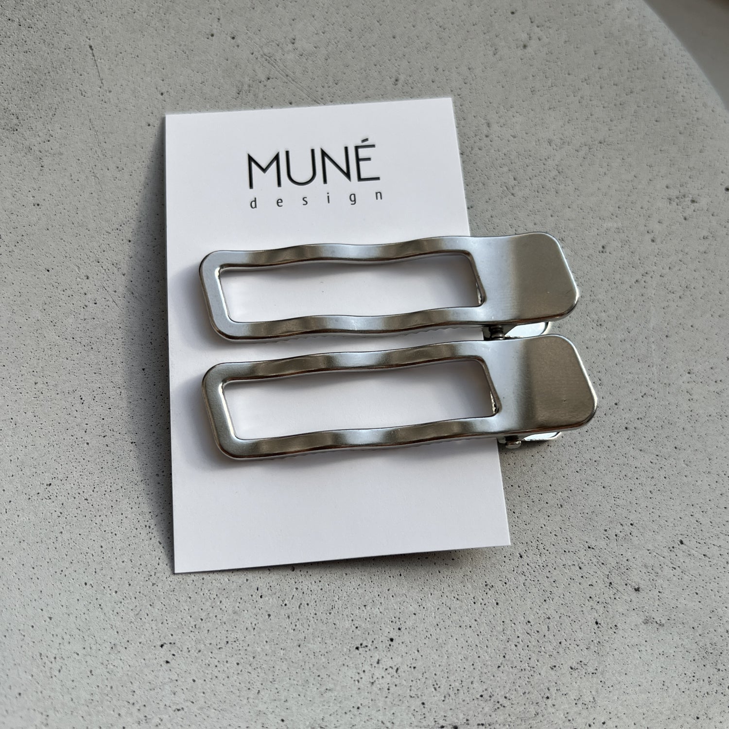 Metalinių plaukų segtukų pora - MUNÉ