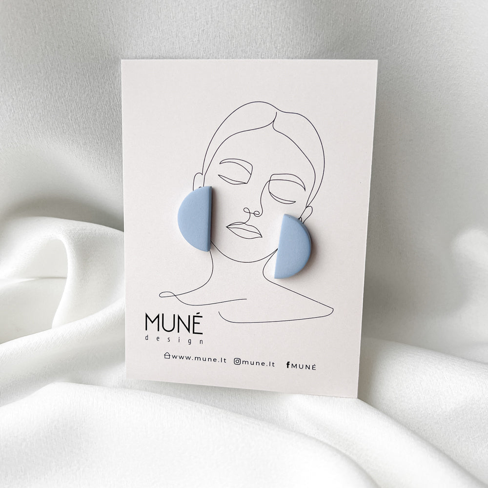 Minimalistiniai pusmėnulio formos auskarai - MUNÉ