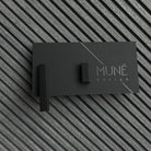 Rinkinys: auskarai PSK_ma_black ir padėkliukas _sand - MUNÉ