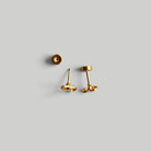 Užsukami auskarai "Heartline_gold" - MUNÉ