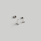 Užsukami auskarai "Heartline_silver" - MUNÉ