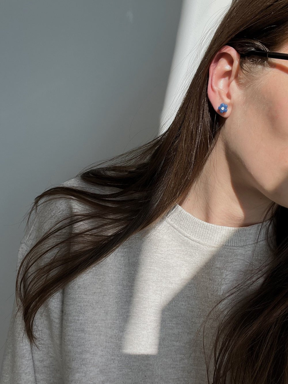 Veriamieji auskarai | Little Flowers_blue - MUNÉ