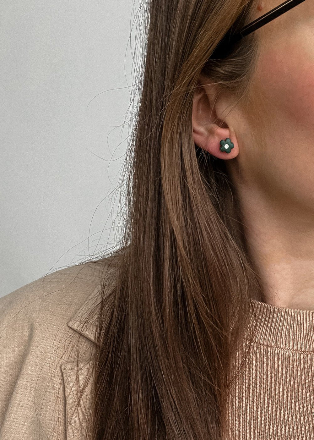 Veriamieji auskarai | Little Flowers_green - MUNÉ