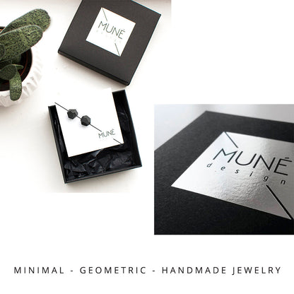 Modern Earrings - Charcoal -