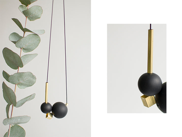 Black Modern Necklace - Simply N8